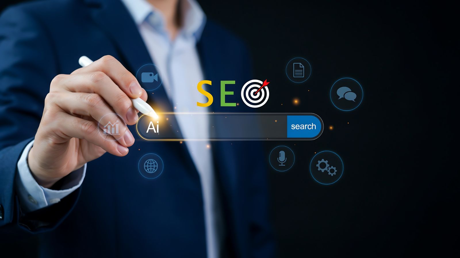 AI SEO and search optimization concept